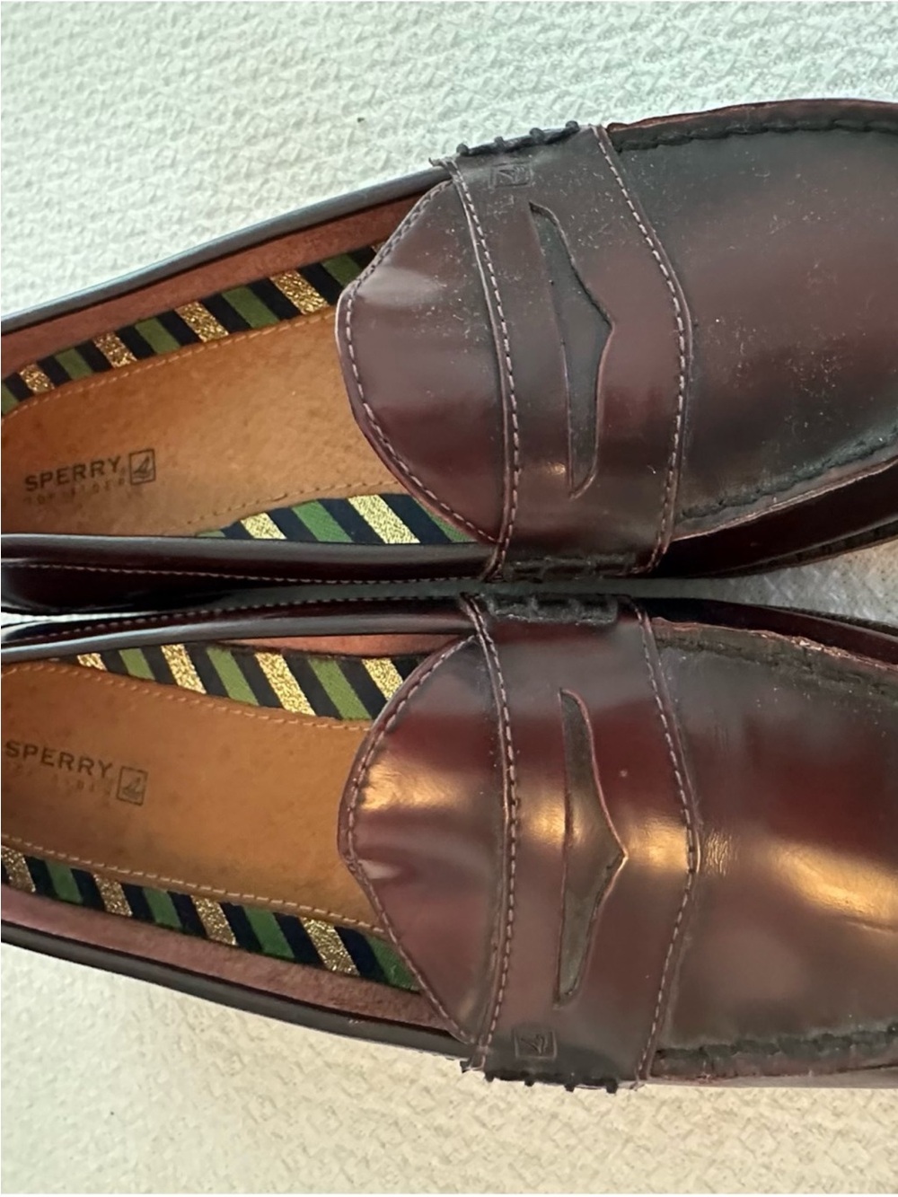 Sperry Windsor Cordovan Leather in NEW  condition Women's US 10 Penny Loafers - Picture 5 of 7